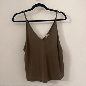 NWOT Free People Intimately Ribbed V-Neck Tank Top Women's extra small Green
